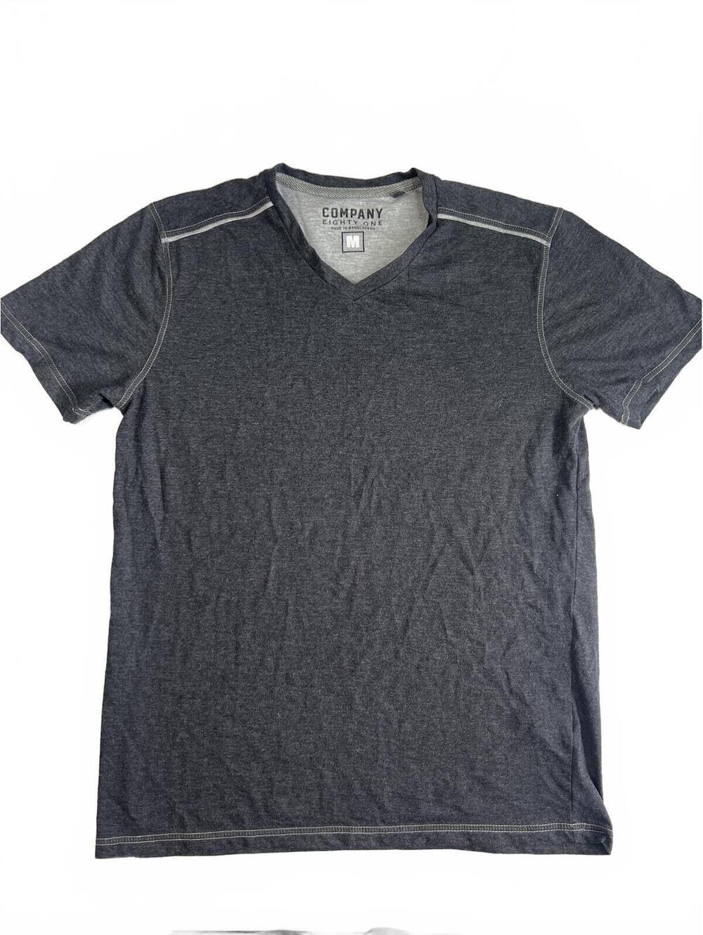 Company Eighty One Men's Medium Dark Gray V-Neck T-Shirt
